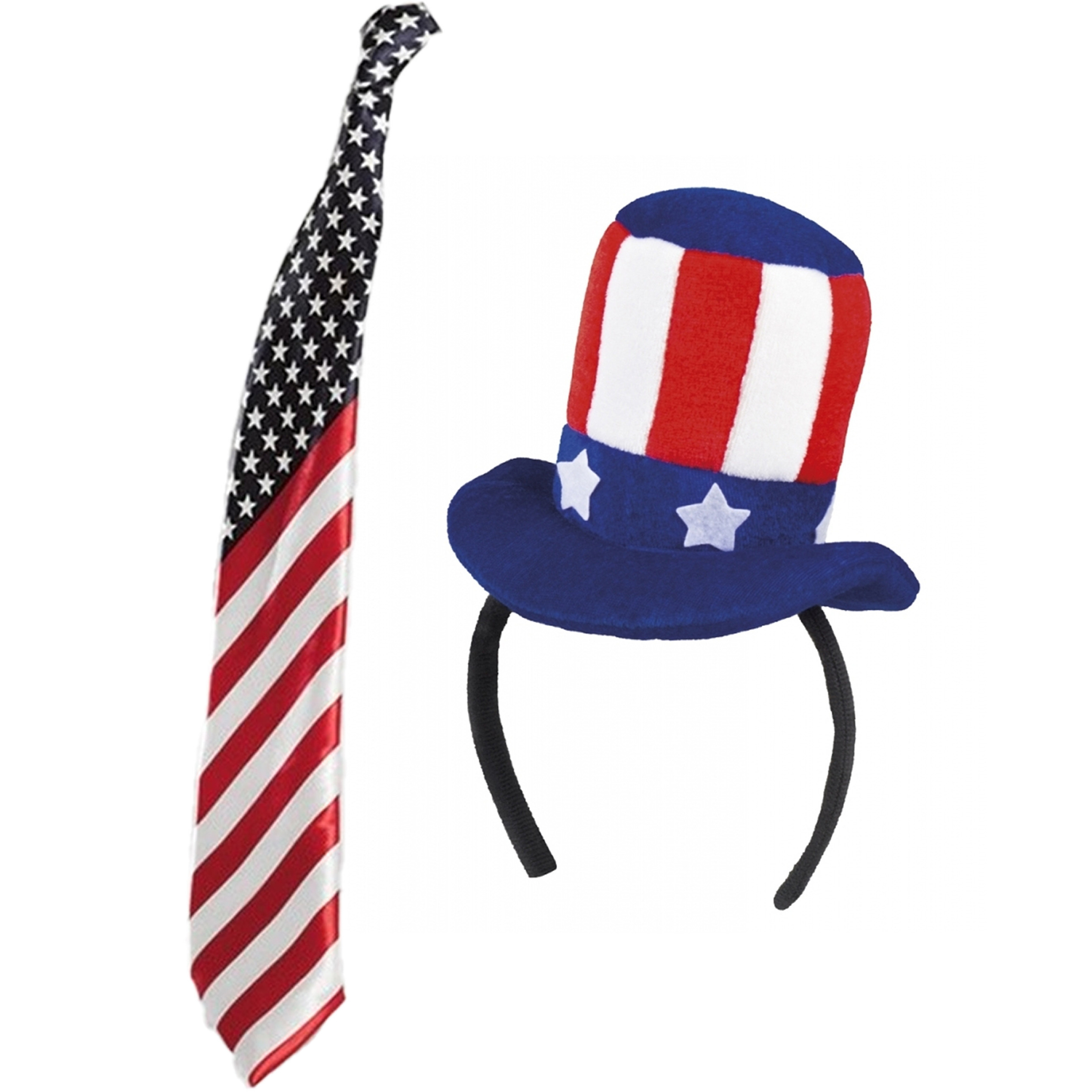 USA-Amerika verkleed thema set hoed en stropdas volwassenen