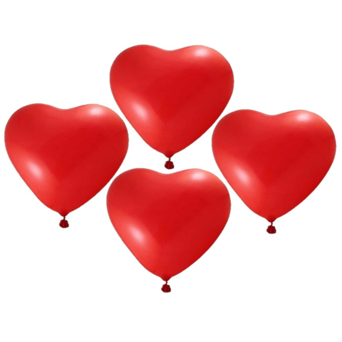 Valentijnsdag rode hartjes vorm ballonnen 12x stuks van 27 cm