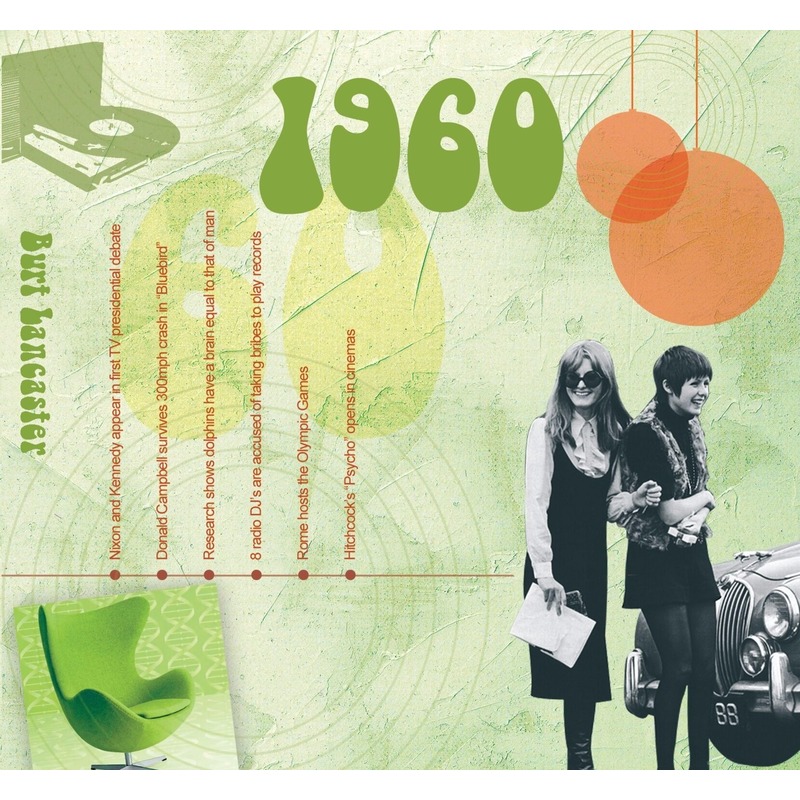 Verjaardag CD-kaart met jaartal 1960