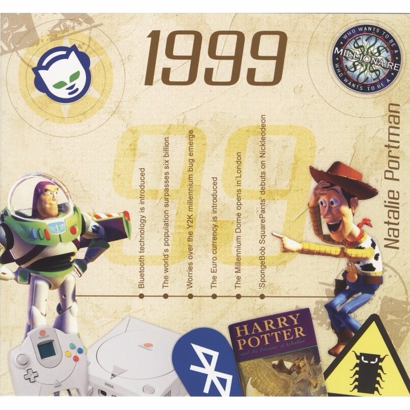 Verjaardag CD-kaart met jaartal 1999