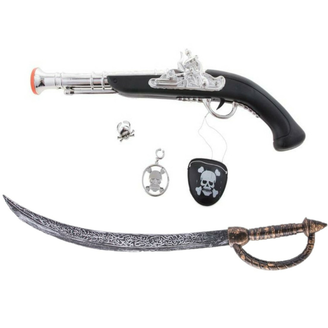 Verkleed speelgoed Piraten zwaard en pistool met ooglapje