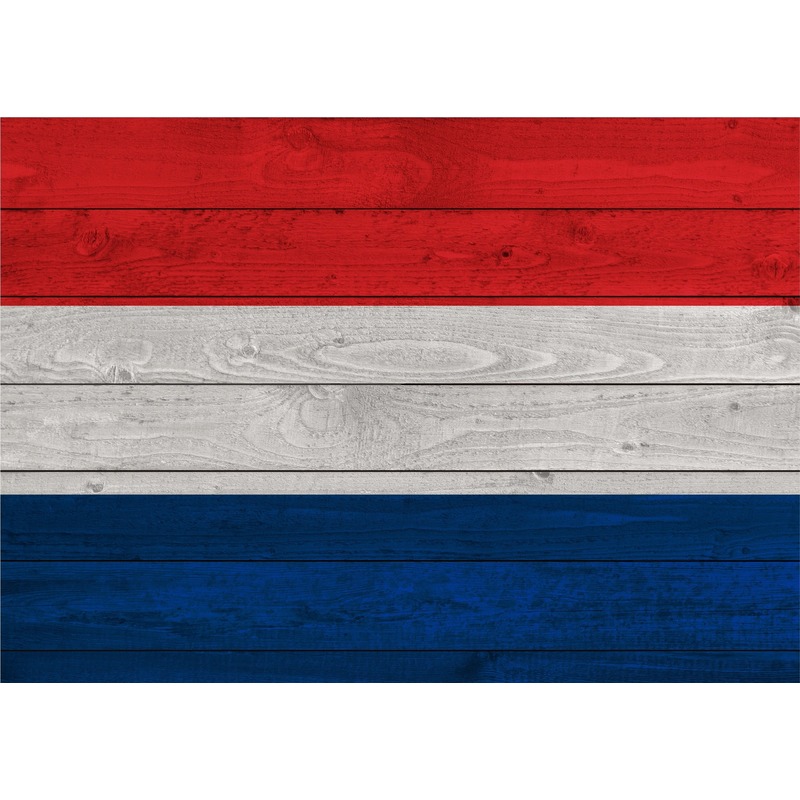 Vintage poster met vlag Nederland 84 cm
