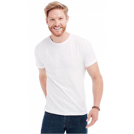 Voordelig Wit t-shirt ronde hals voor heren 150 grams 100% katoen