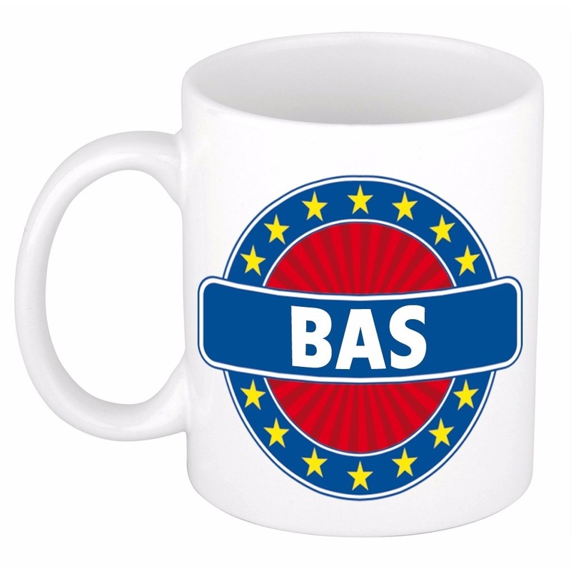 Voornaam Bas koffie-thee mok of beker