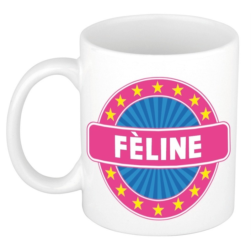 Voornaam Feline koffie-thee mok of beker