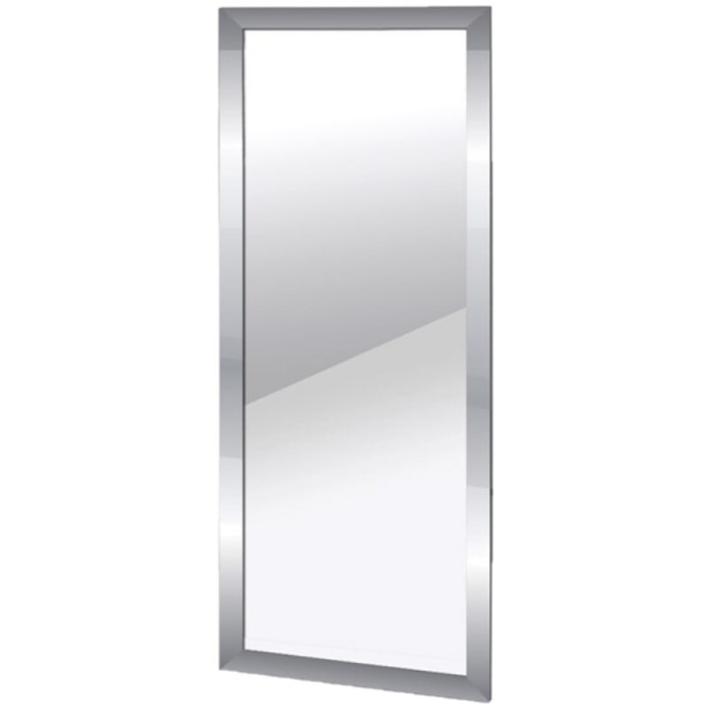 Wandspiegel rechthoekig met metalen frame zilver 30 x 60 cm