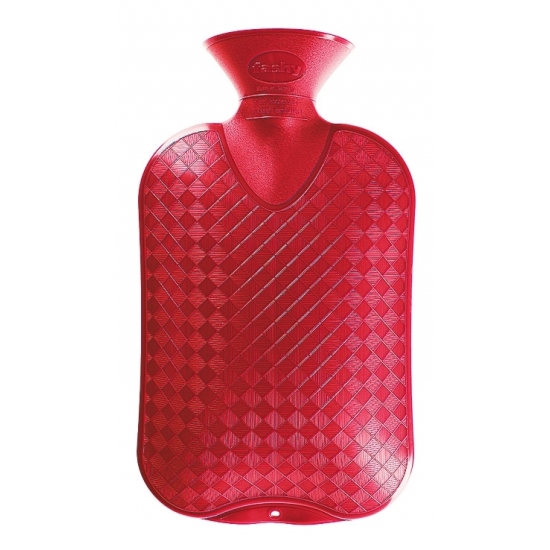 Warmwaterkruik rood 2 liter