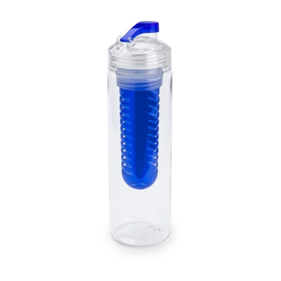 Water fles met fruitfilter blauw 700 ml