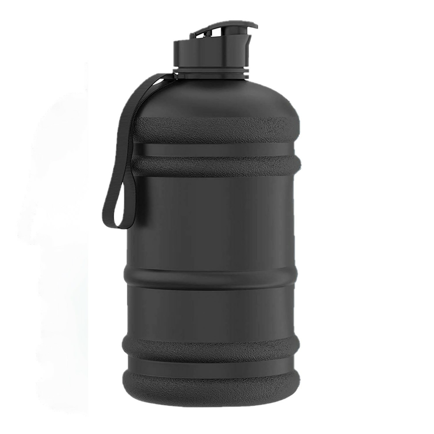 Waterfles-drinkfles zwart 2,2 liter BPA vrij kunststof pop up dop