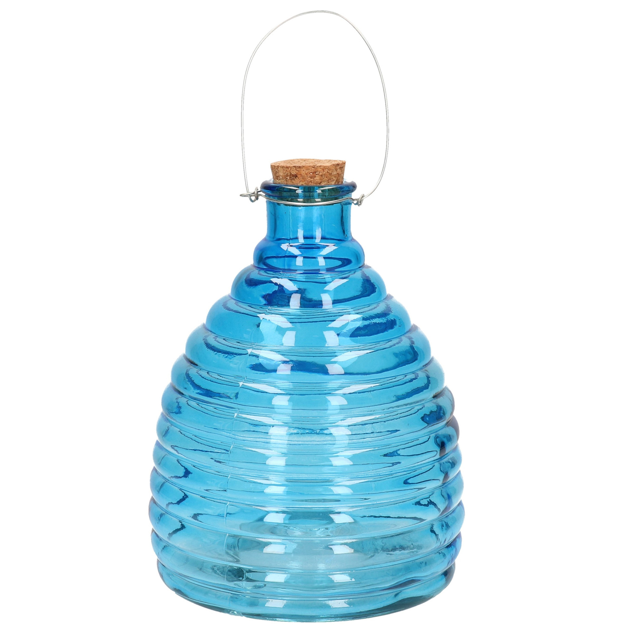 Wespenvanger-wespenval blauw van glas 21 cm