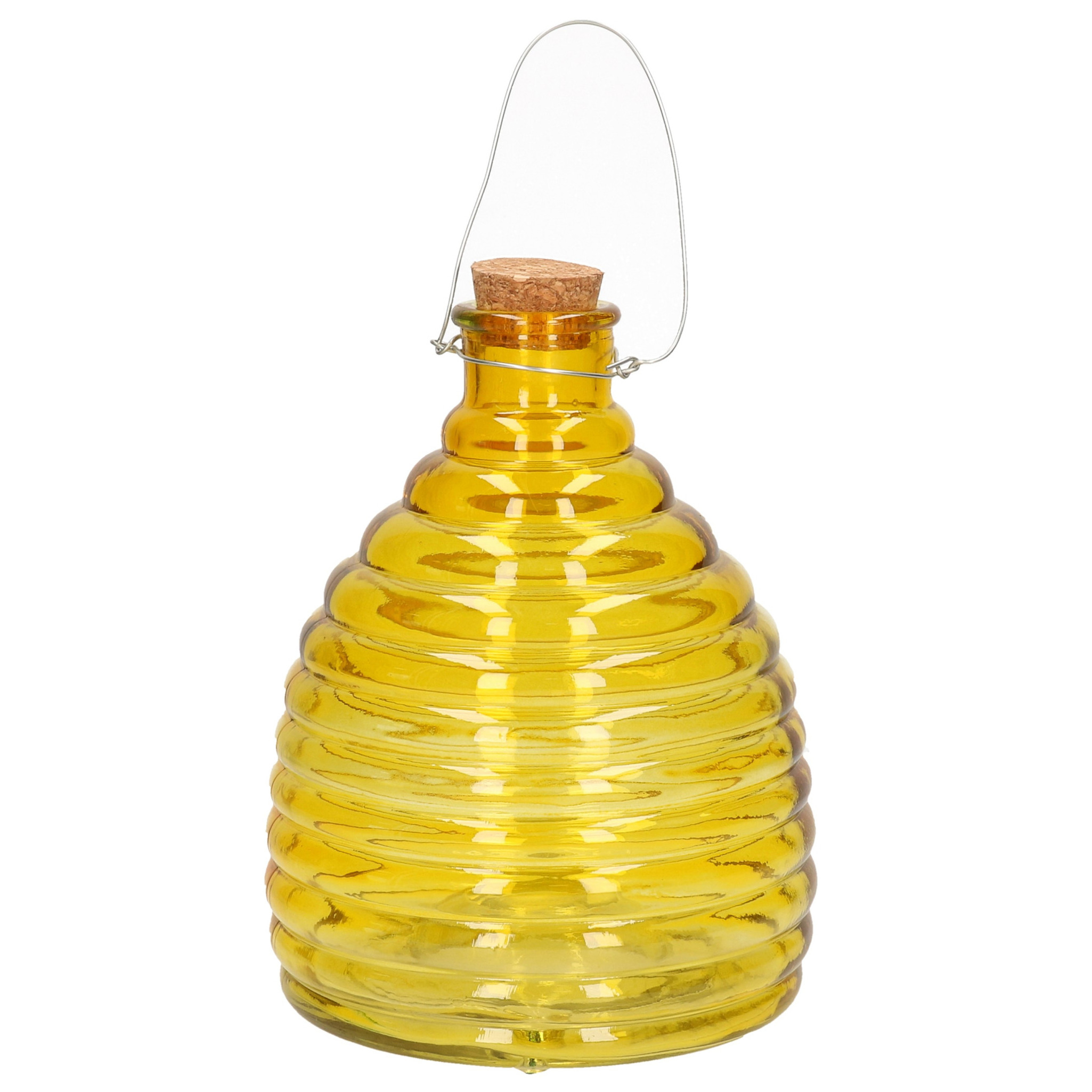 Wespenvanger-wespenval geel van glas 21 cm