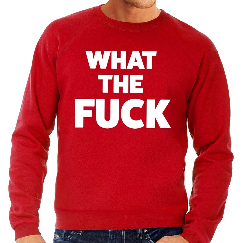 What the Fuck fun sweater rood voor heren