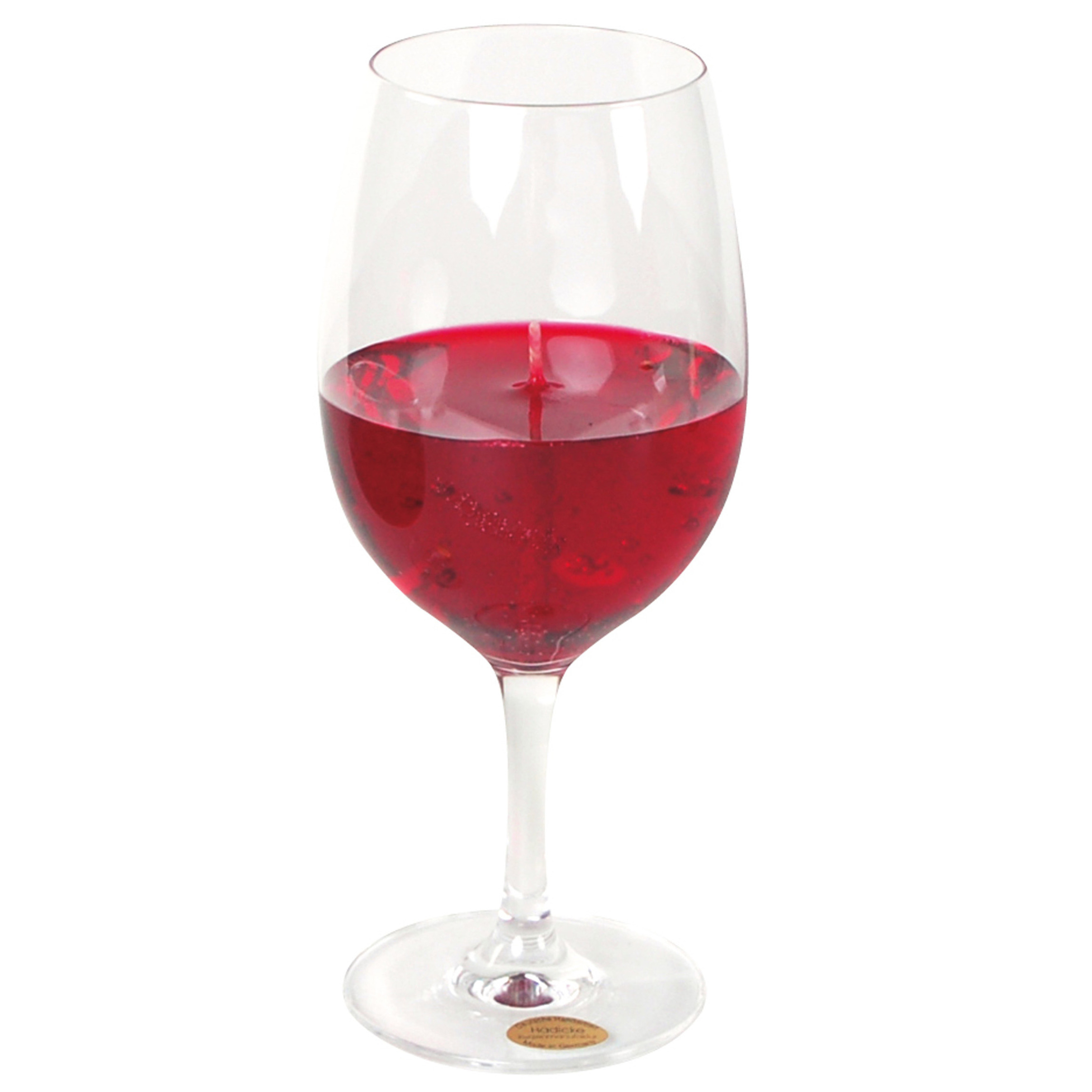 Wijnglas gadget/kado Wijnkaars - geurkaars - H21 cm - rode wijn - Moederdag/verjaardag