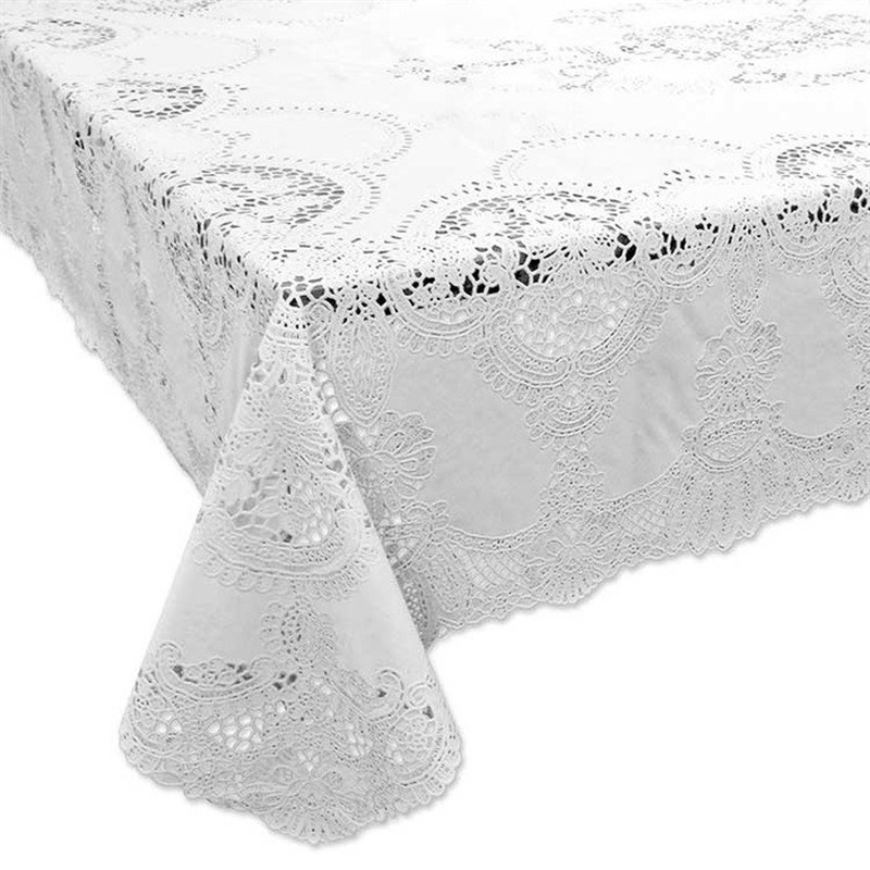 Wit tafelkleden-tafellakens 137 x 180 cm rechthoekig