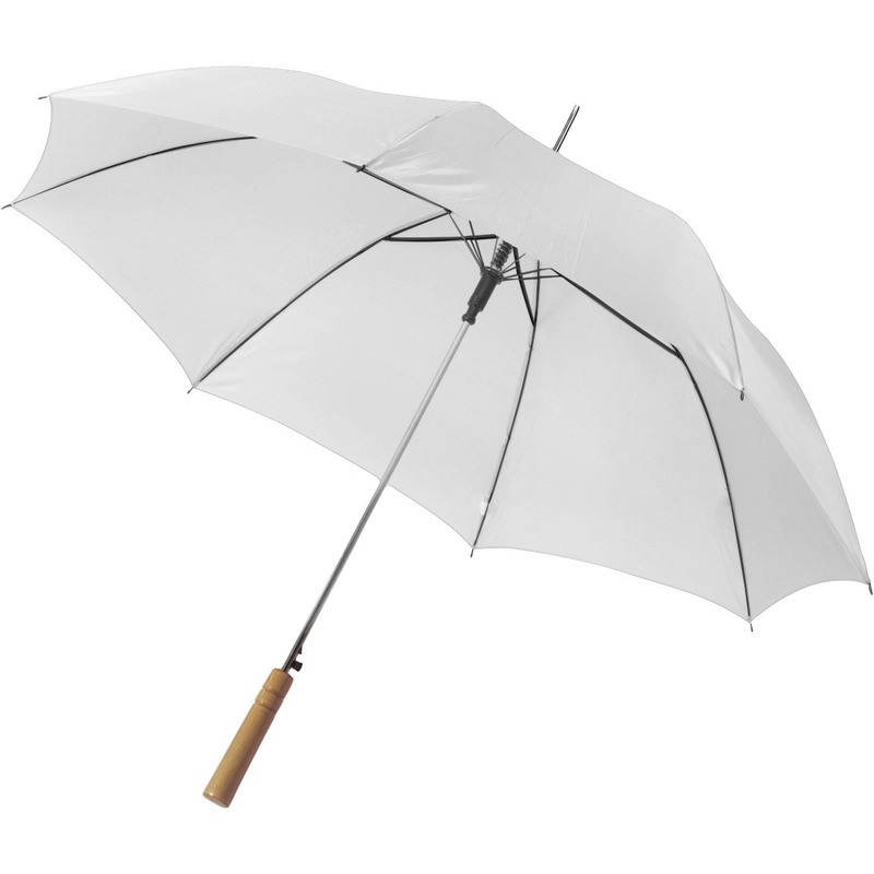 Witte grote paraplu van 102 cm doorsnede