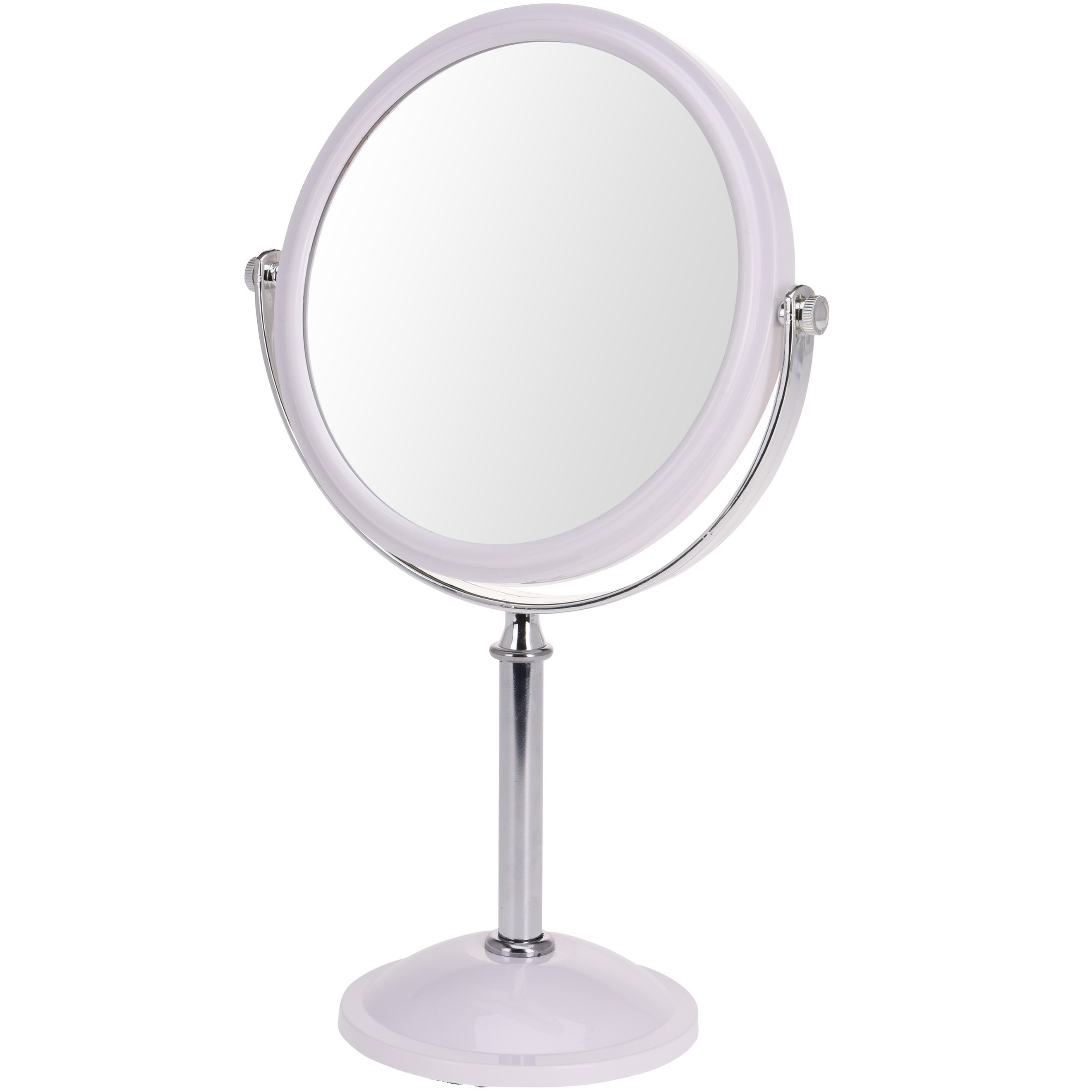 Witte make-up spiegel rond vergrotend 18 x 24 cm