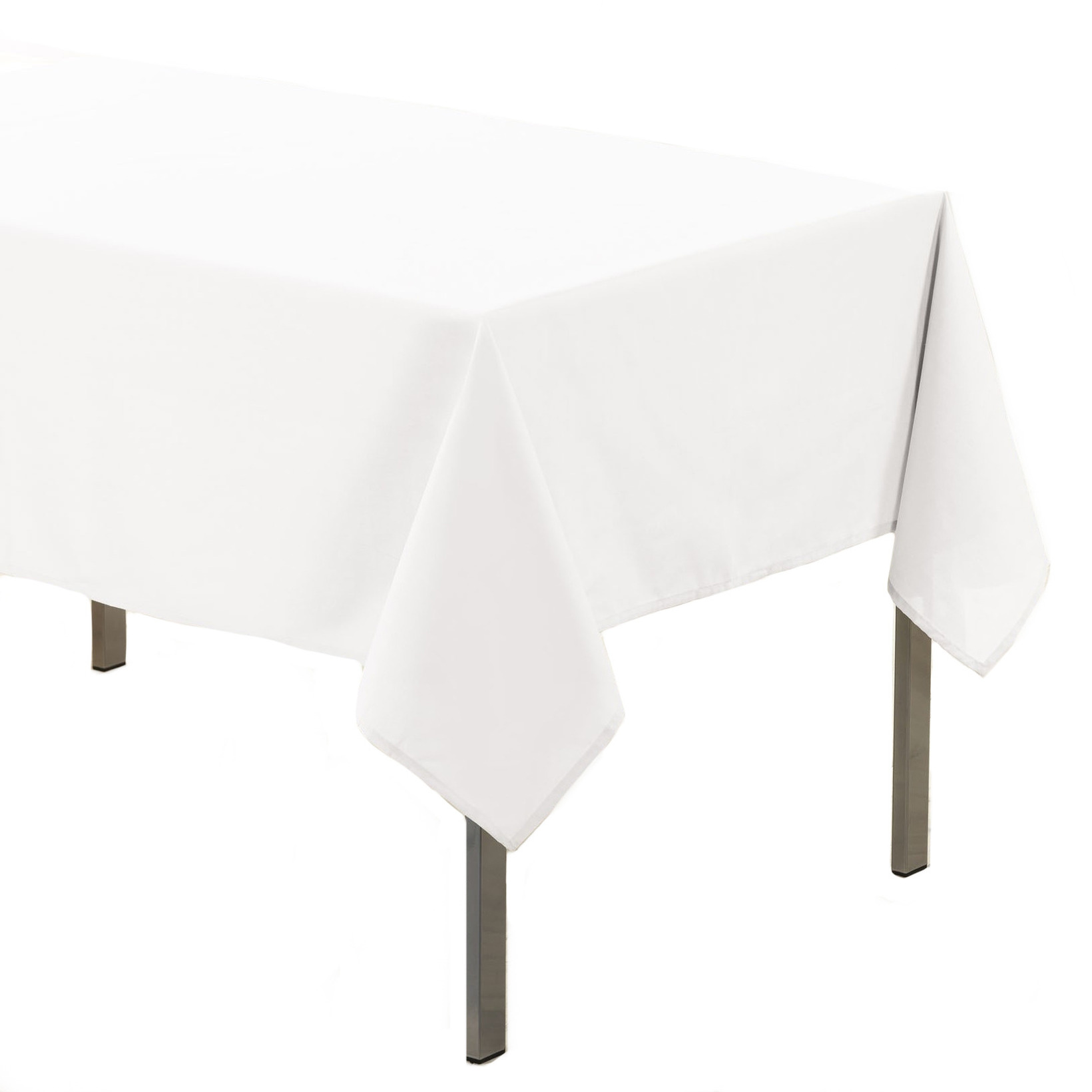 Witte tafelkleden-tafellakens 140 x 250 cm rechthoekig van stof