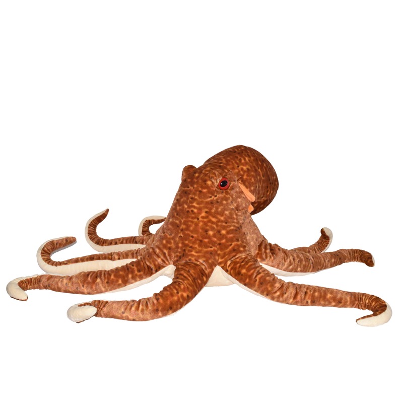 XL bruine octopussen knuffels 76 cm knuffeldieren