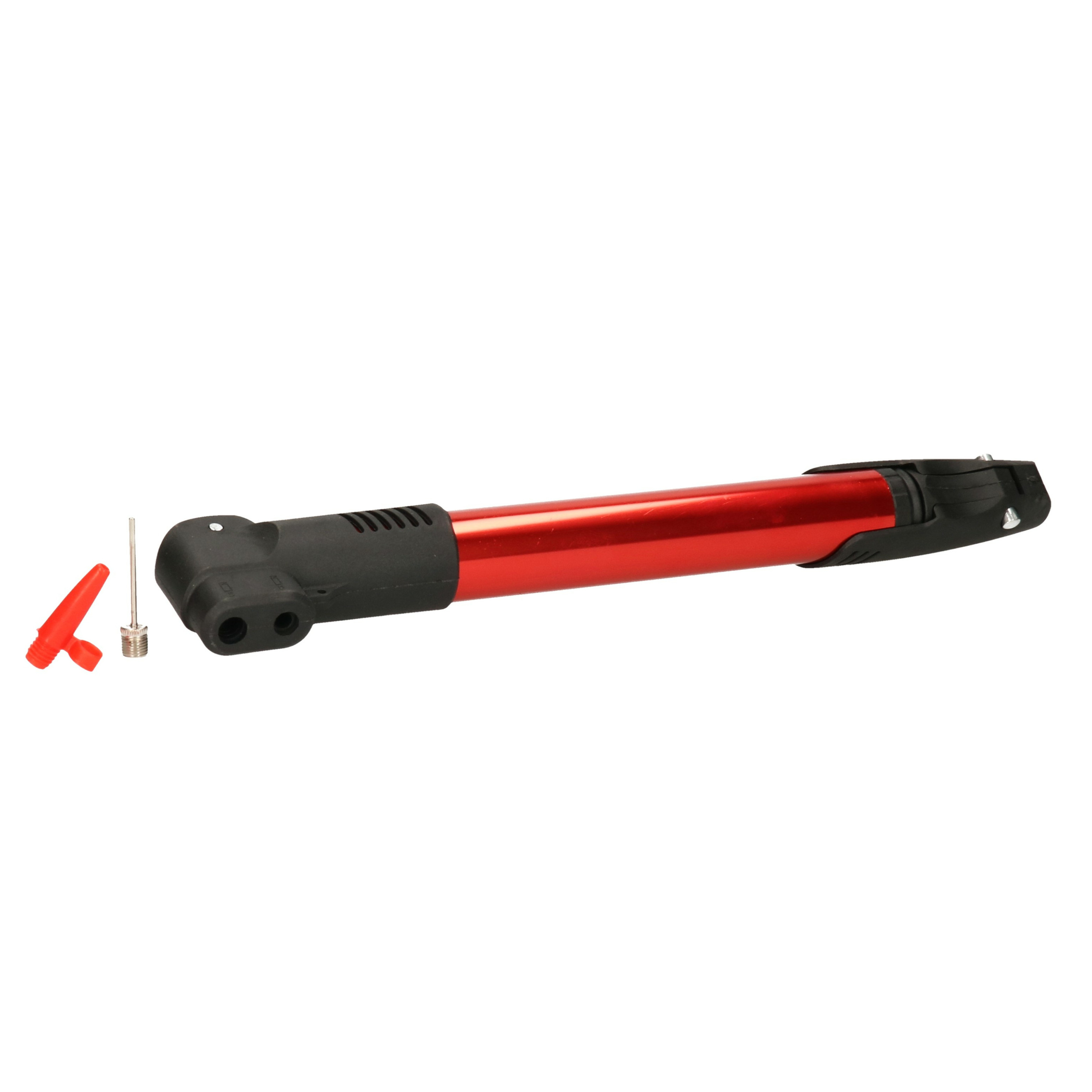 XQMax Fietspomp klein incl. montagebeugel voor op de fiets rood handpomp