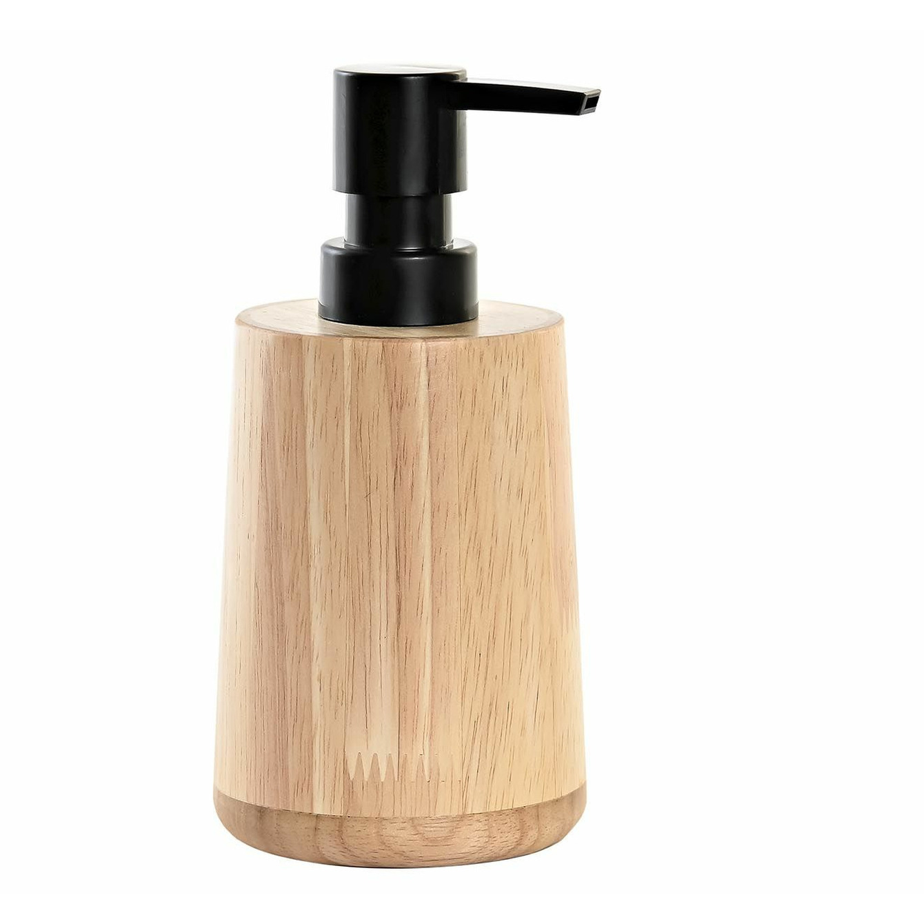 Zeeppompje-dispenser bruin bamboe hout 8 x 16 cm