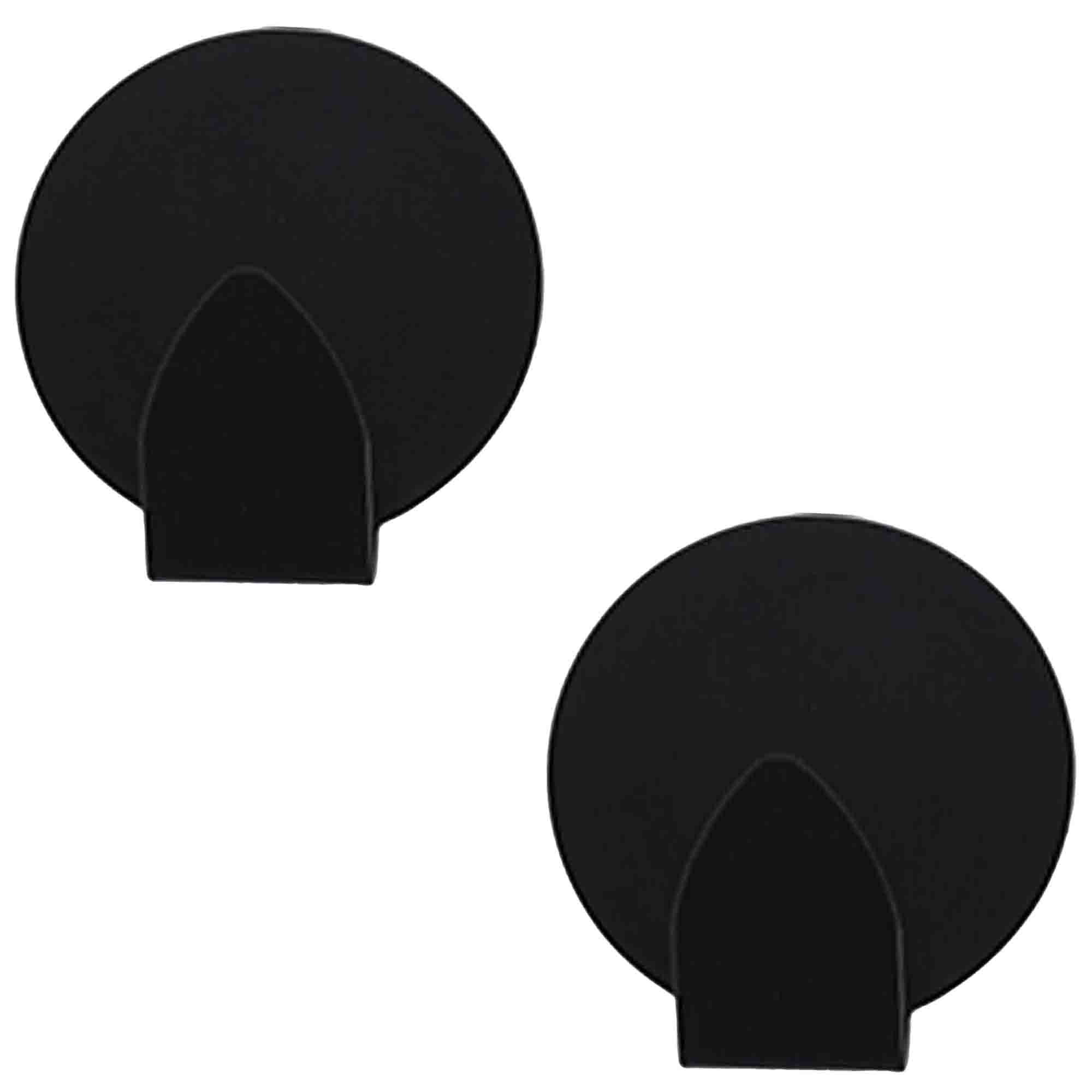 Zelfklevende haakjes rvs keuken-badkamer-kleding-ophang zwart 12x