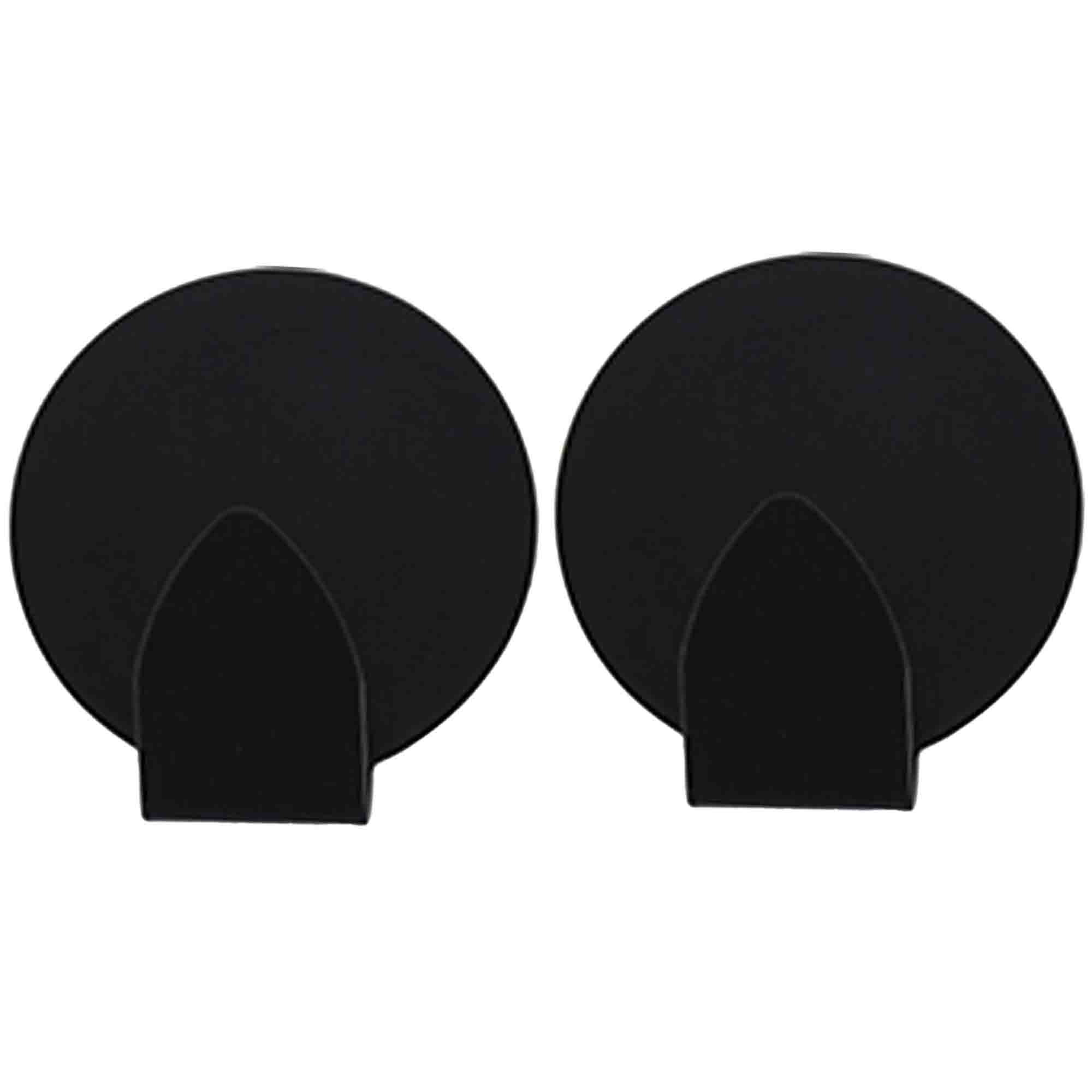 Zelfklevende haakjes rvs keuken-badkamer-kleding-ophang zwart 8x