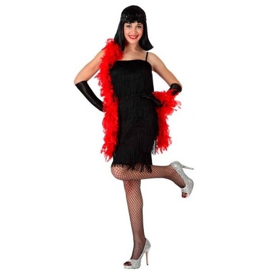Zwart flapper jurkje jaren 20/1920s voor dames kopen