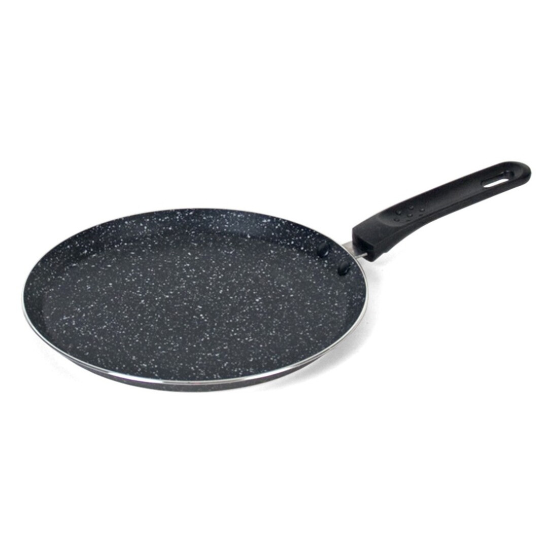 Zwarte aluminium pannenkoekenpan voor alle hittebronnen 24 cm