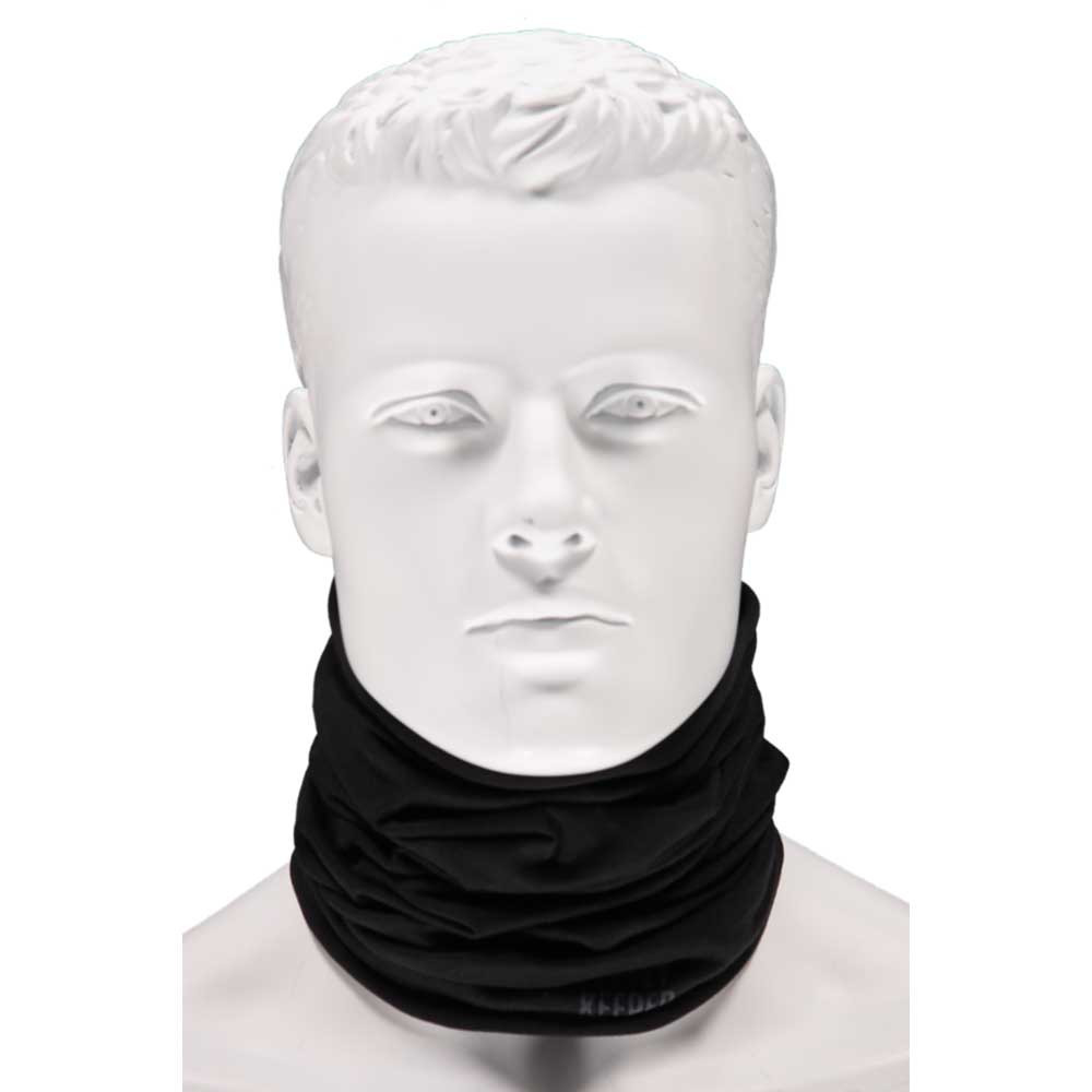 Zwarte nekwarmer sjaal thermo voor dames-heren op wintersport