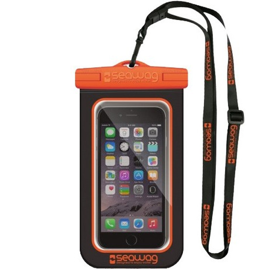 Zwarte-oranje waterbestendige universele smartphone-mobiele telefoon hoes met polsband