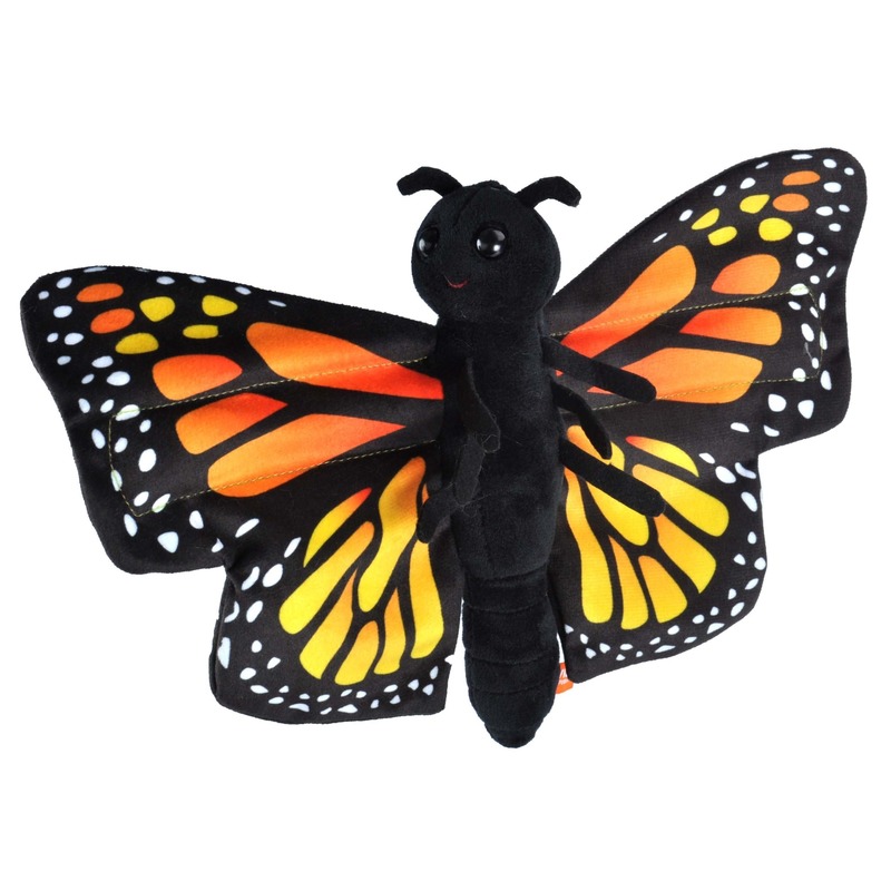 Zwarte vlinders knuffels 20 cm knuffeldieren