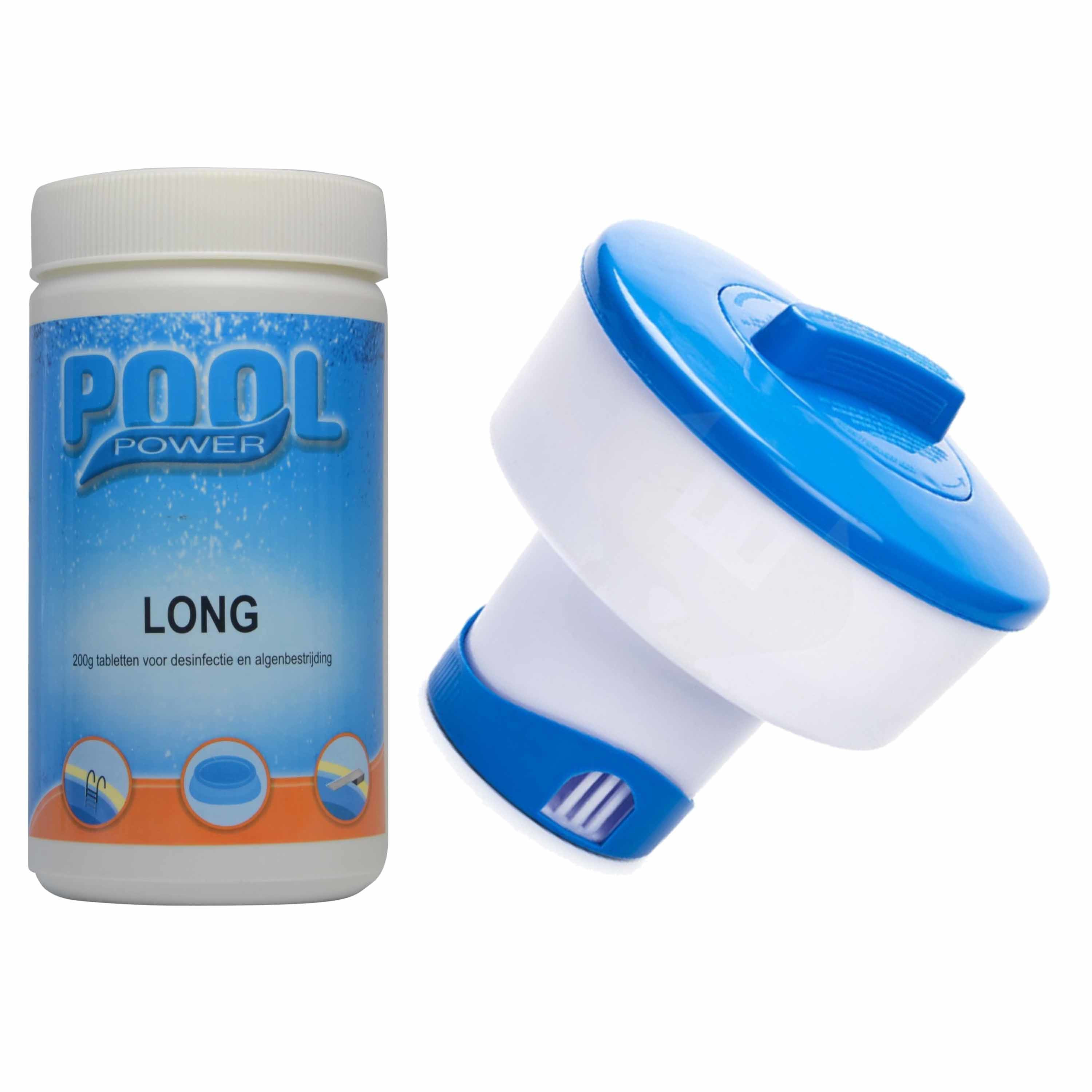 Zwembad chloordrijver-chloorverdeler inclusief tabletten 200 gram