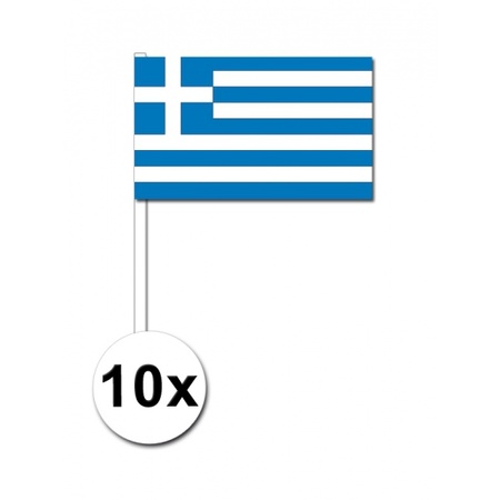 Zwaaivlaggetjes Griekenland 10 stuks