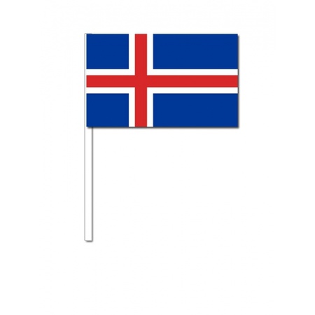 Zwaaivlaggetjes IJsland 10 stuks