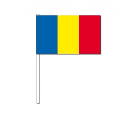 Zwaaivlaggetjes Roemenie 10 stuks