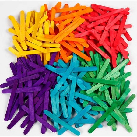 Coloured craft sticks 1000 pieces