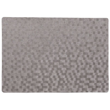 10x stuks stevige luxe Tafel placemats Stones grijs 30 x 43 cm