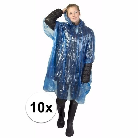 10x blue rain poncho