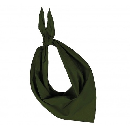 15 stuks olijf groen hals zakdoeken Bandana style