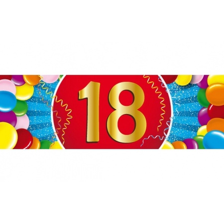 Feest ballonnen met 18 jaar print 16x + sticker