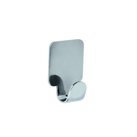 1x Luxury adhesive hooks / towel hooks chrome glossy for towel / tea towel 1,7 x 4,1 cm