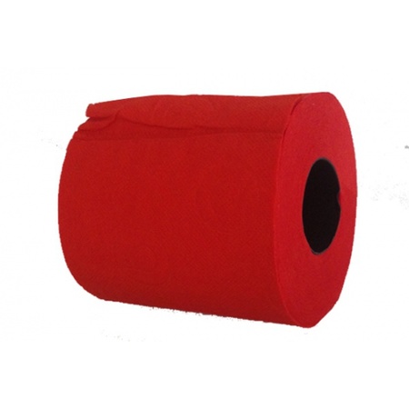 1x WC-papier toiletrol rood 140 vellen