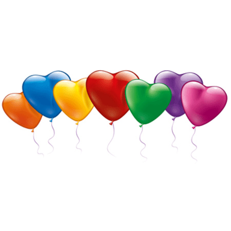 20x Hartvormige ballonnen in mooie kleuren