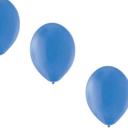 25x stuks blauwe party verjaardag ballonnen