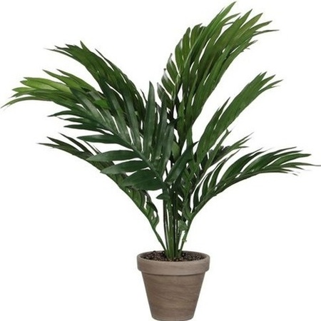 2x Groene Areca palm kunstplant  in pot 40 cm woonaccessoires/woondecoraties