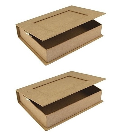 2x Paper box book 16 cm