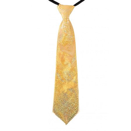 2x stuks gouden carnaval verkleed glitter stropdas voor volwassenen
