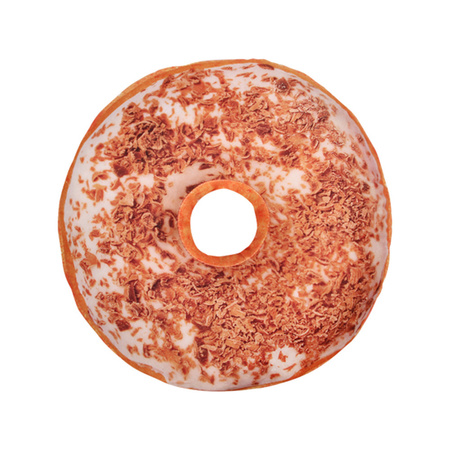 2x stuks suiker glazuur donut sierkussens roze 40 cm