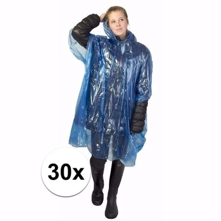 30x blue rain poncho