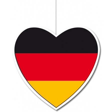 3x Duitse vlag decoratie hartjes 14 cm
